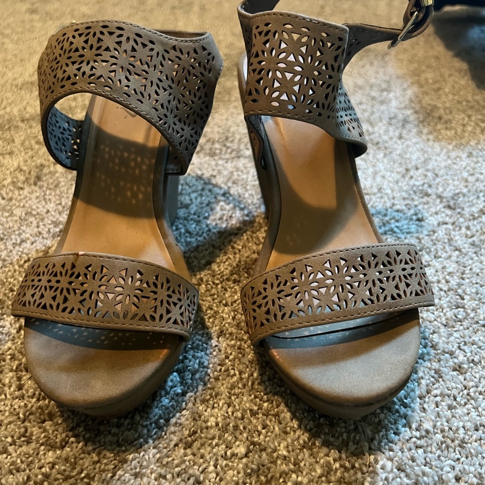 Women's Brown Wedge Sandals